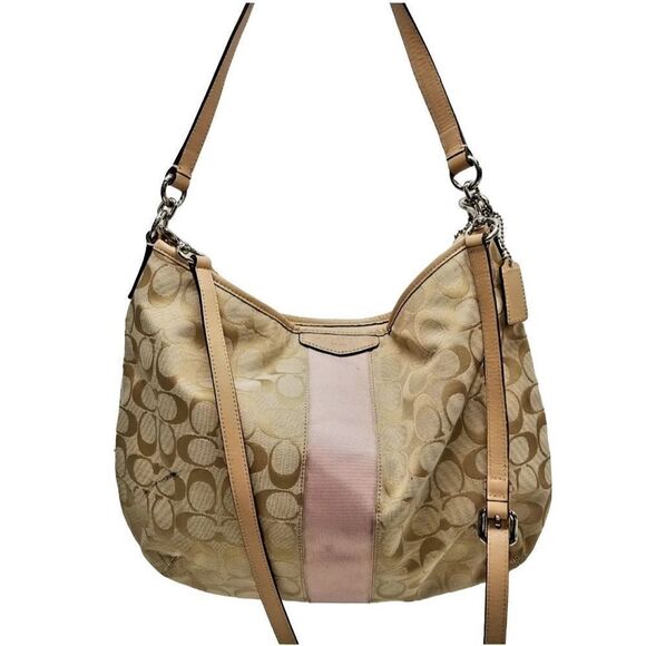 Coach authentic bag tan/pink - Picture 1 of 8